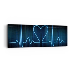 Bild auf Leinwand - Leinwandbild - Im Rhythmus des Herzens - 90x30 cm