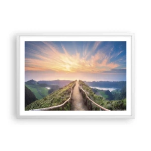 Poster in einem weißen Rahmen - Nah am Himmel - 70x50 cm