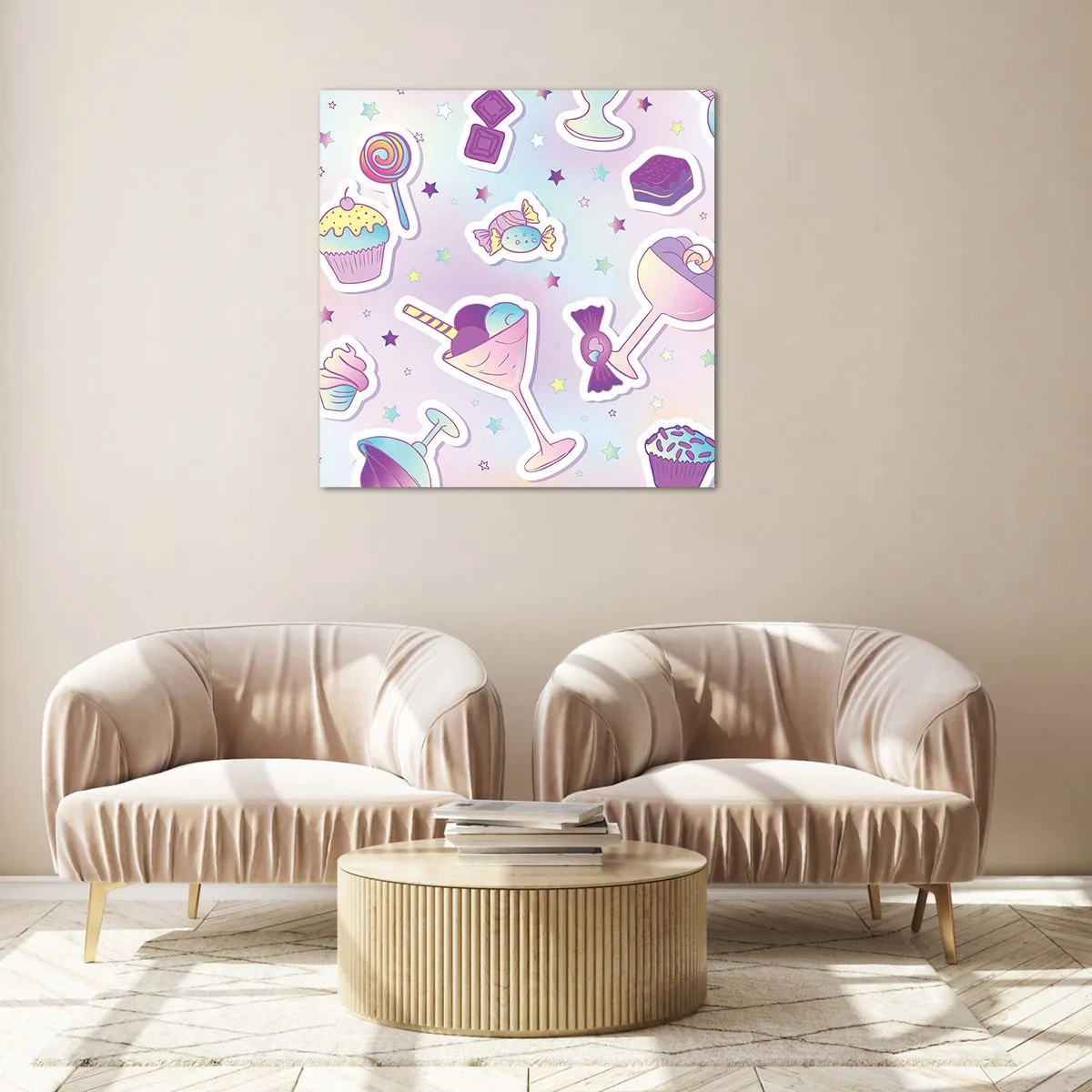 Glasbild - Bild auf glas - Dass es jeden Tag ein Geburtstag wäre - 60x60 cm