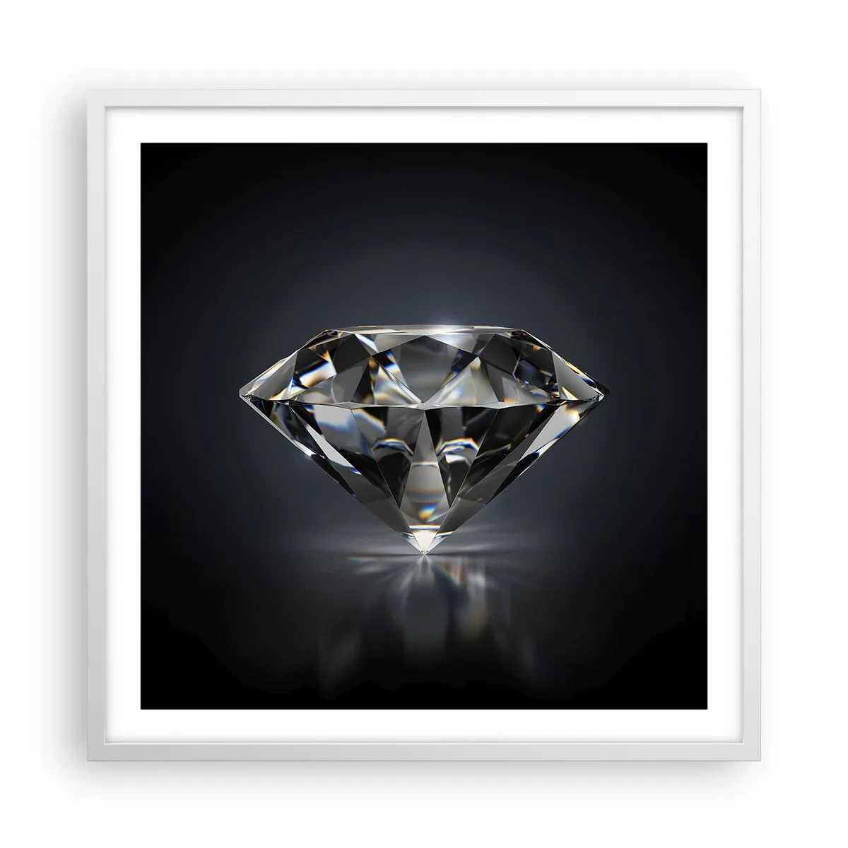 Poster in einem weißen Rahmen - Beste Freundin - 60x60 cm