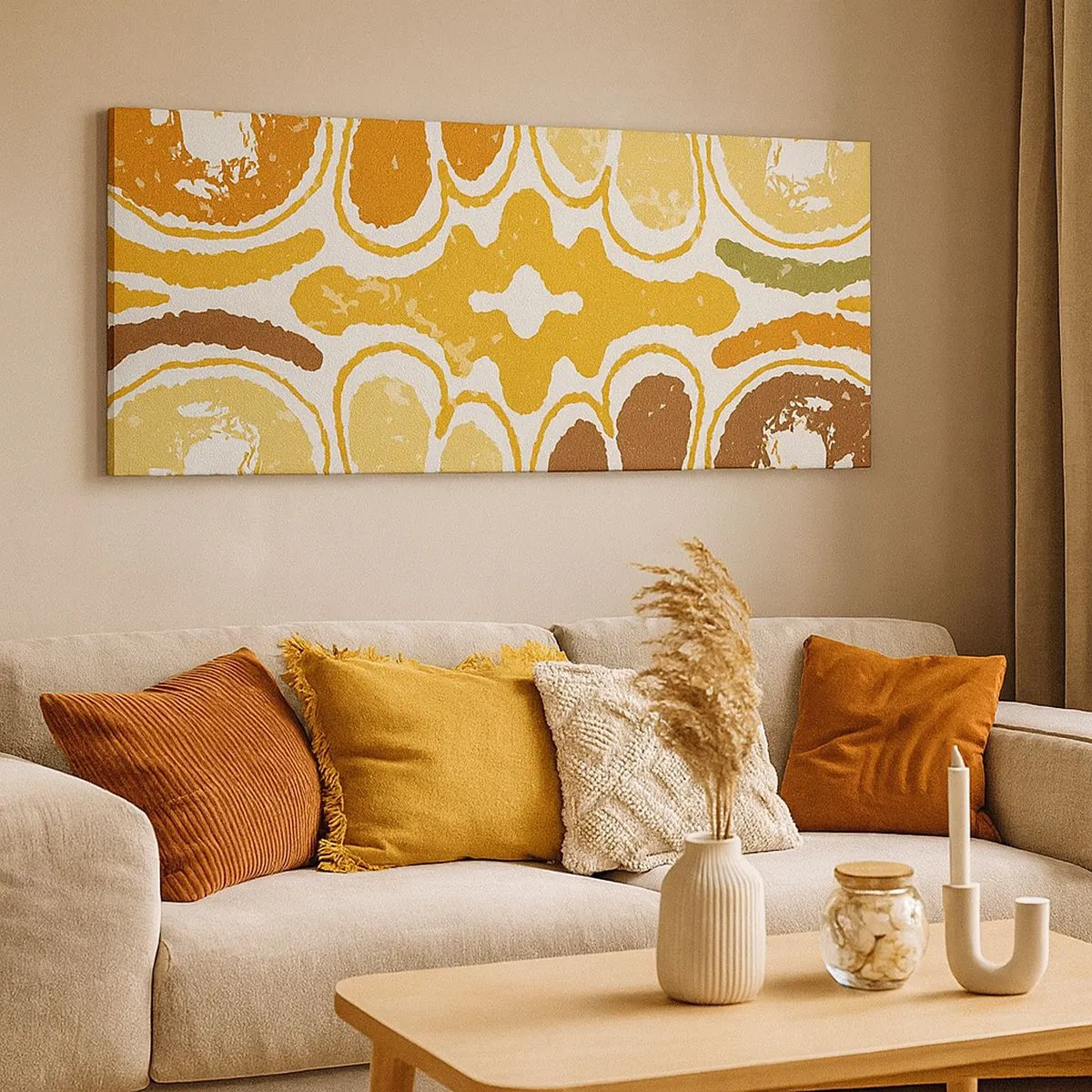 Bild auf Leinwand - Leinwandbild - Sentimentale Abstraktion - 100x40 cm