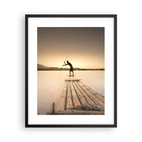 Poster in einem schwarzem Rahmen - Vor dem schlafen gehen - 40x50 cm