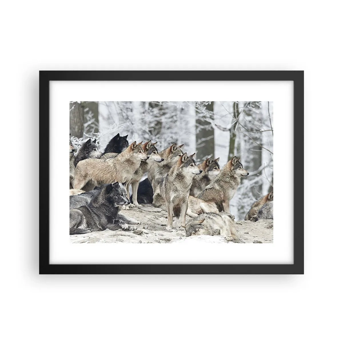 Poster in einem schwarzem Rahmen - Familie und Freunde - 40x30 cm