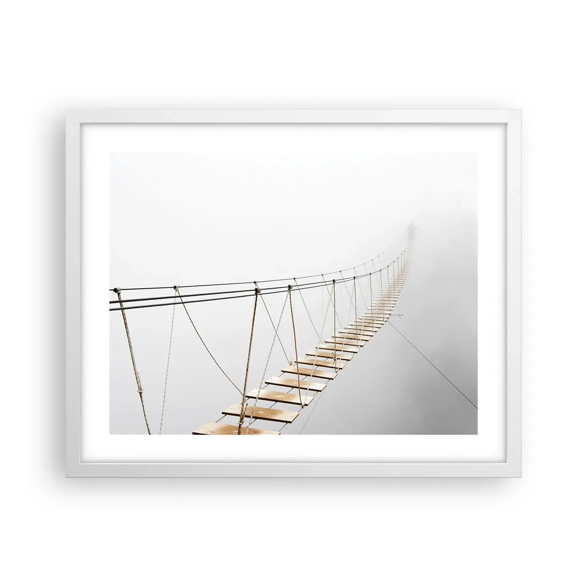 Poster in einem weißen Rahmen - Wohin wird es dich führen? - 50x40 cm