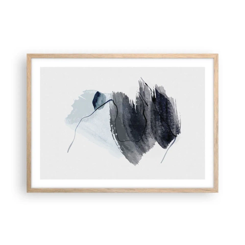 Poster in einem Rahmen aus heller Eiche - Intensität und Bewegung - 70x50 cm