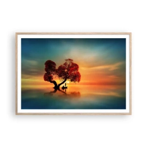 Poster in einem Rahmen aus heller Eiche - Oddaysons und die Stille der Weltlosen - 100x70 cm