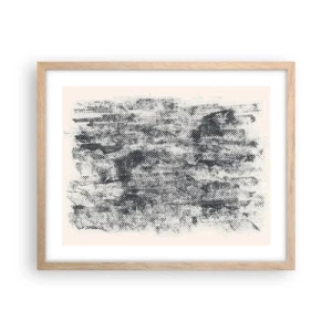 Poster in einem Rahmen aus heller Eiche - Nebelige Komposition - 50x40 cm
