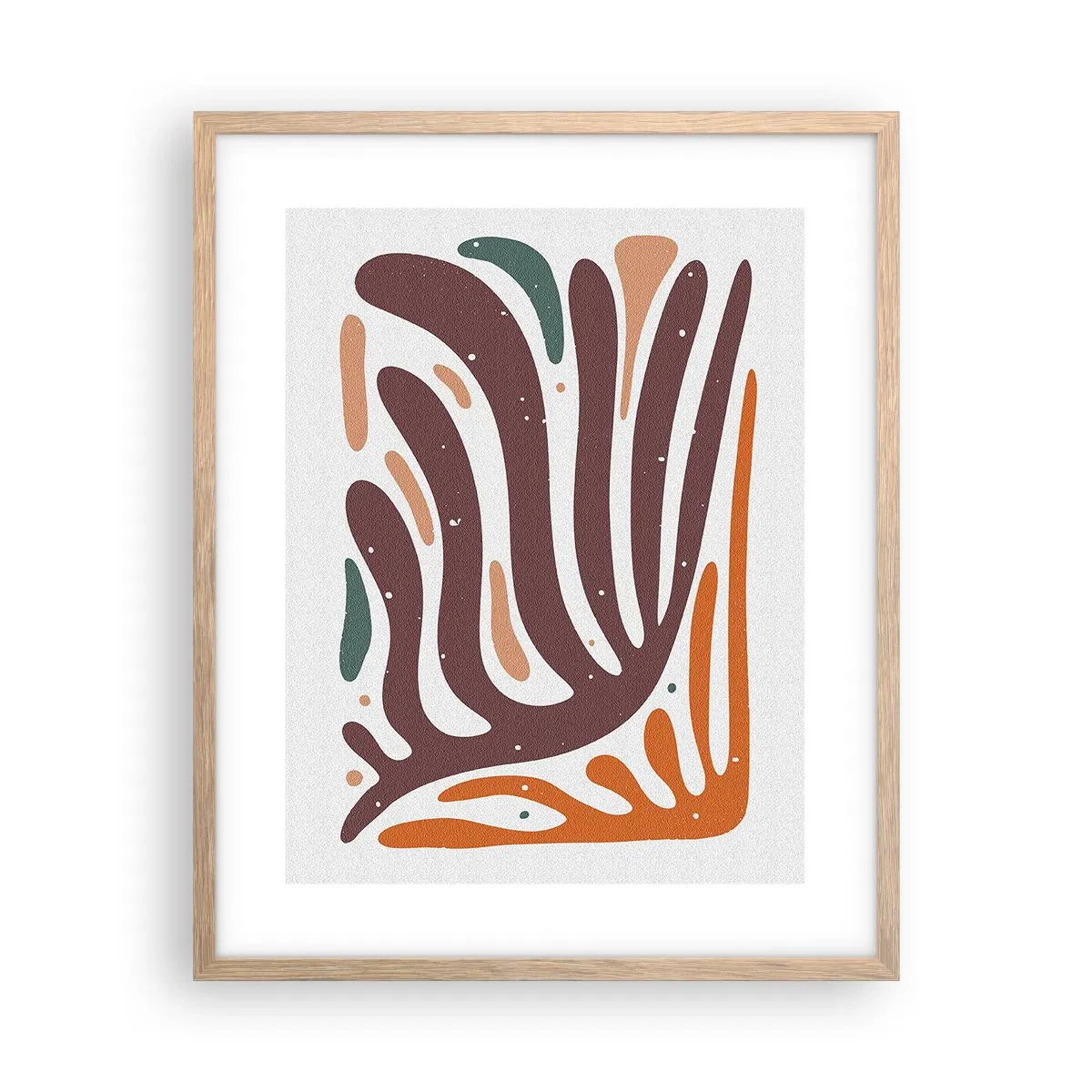 Poster in einem Rahmen aus heller Eiche - Strahlende organische Komposition - 40x50 cm