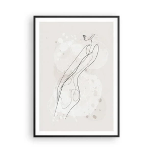 Poster in einem schwarzem Rahmen - Der Blick schweift - 70x100 cm