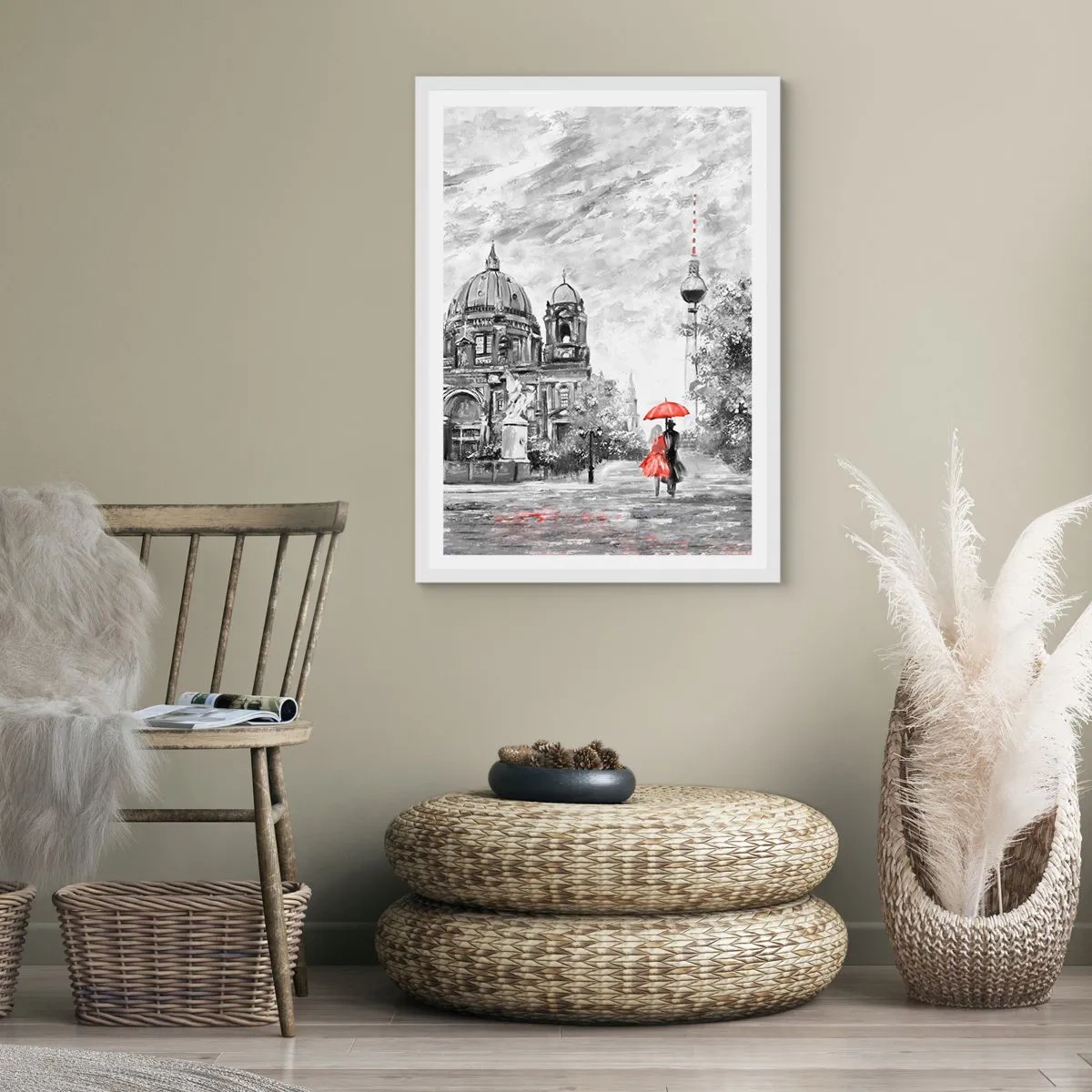 Poster in einem weißen Rahmen - Berliner Treffen - 30x40 cm