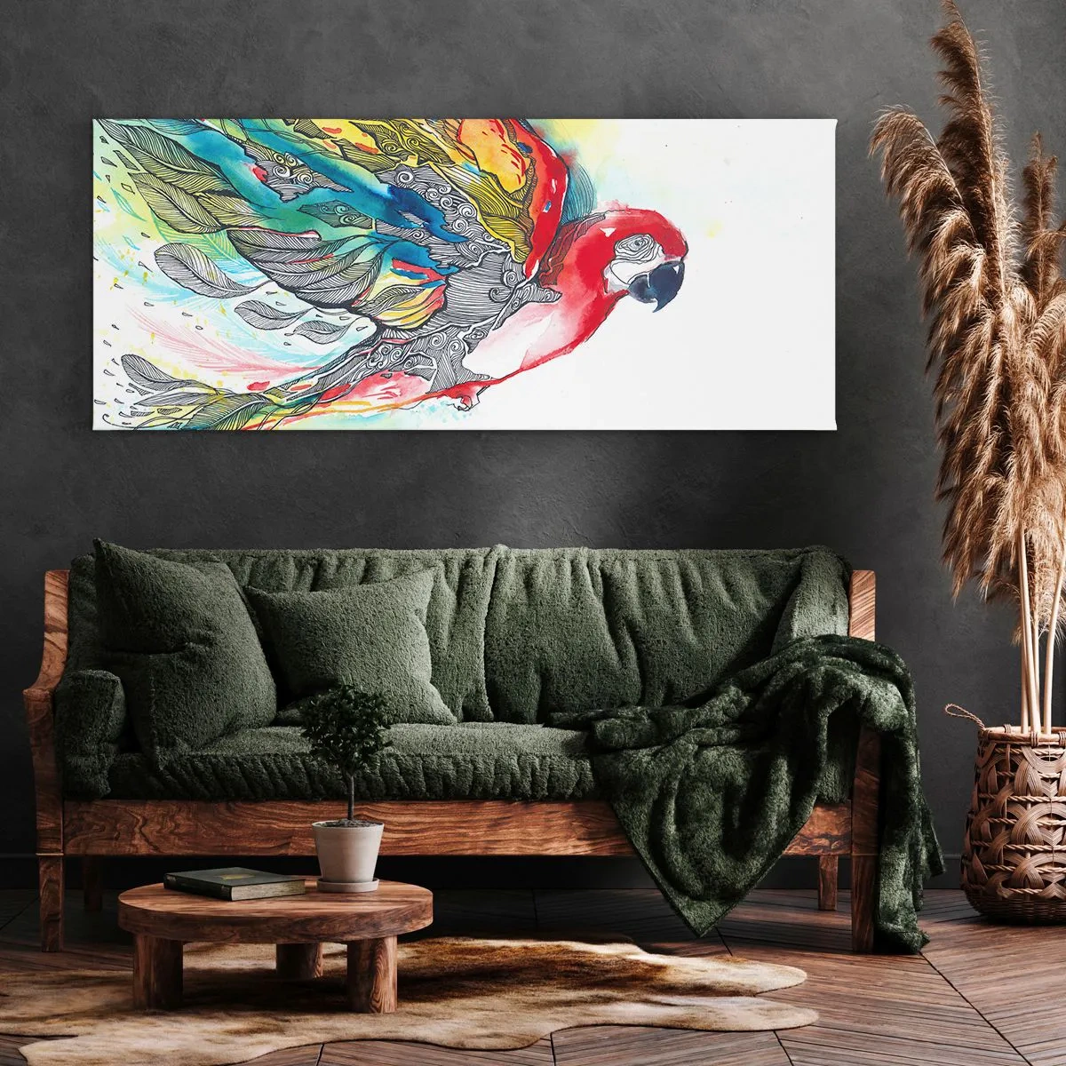 Bild auf Leinwand - Leinwandbild - Leben Sie bunt - 90x30 cm