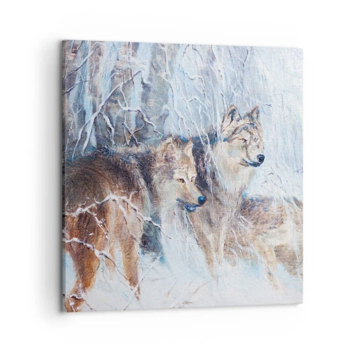 Bild auf Leinwand - Leinwandbild - Beachtung! Hier kommt ... - 50x50 cm