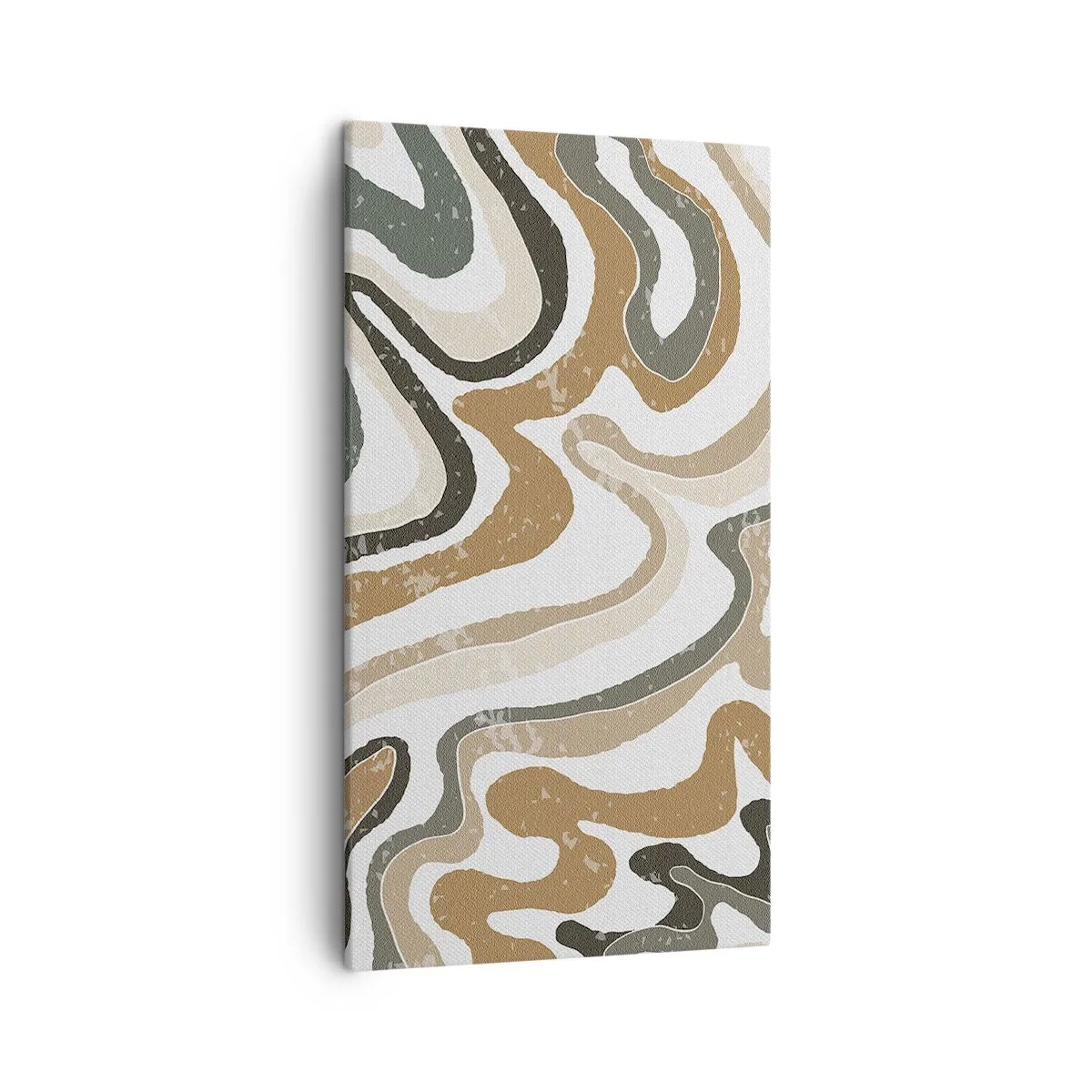 Bild auf Leinwand - Leinwandbild - Mäander in Erdfarben - 45x80 cm