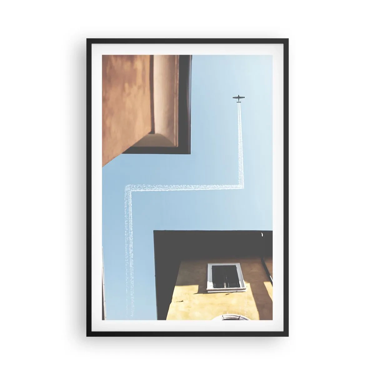 Poster in einem schwarzem Rahmen - Über dem Stadtlabyrinth - 61x91 cm