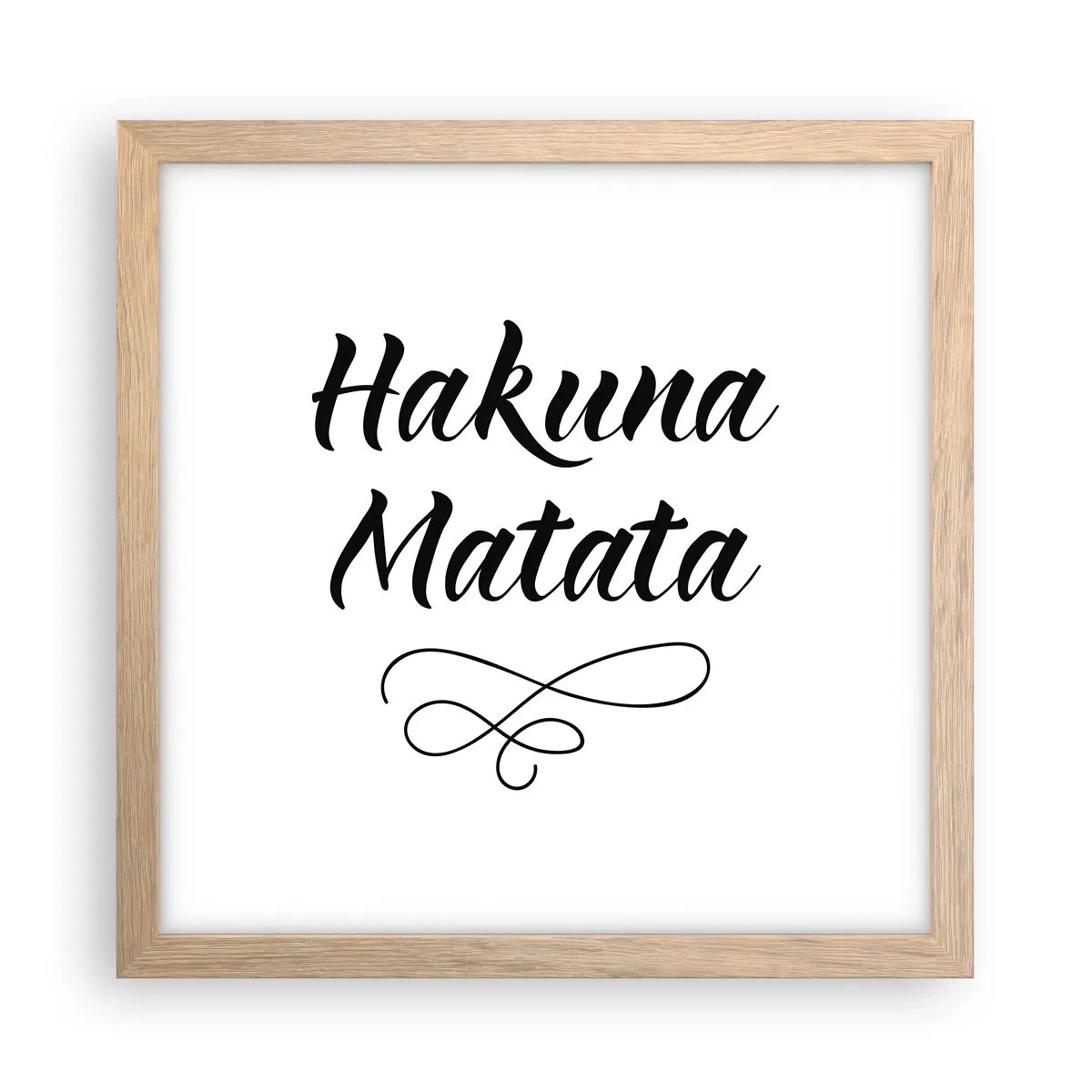 Poster in einem Rahmen aus heller Eiche - Bester Ratschlag - 30x30 cm