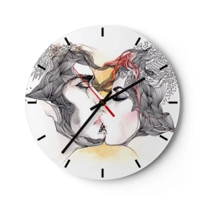 Wanduhr - Glasuhr - Die Welt existiert nicht - 40x40 cm