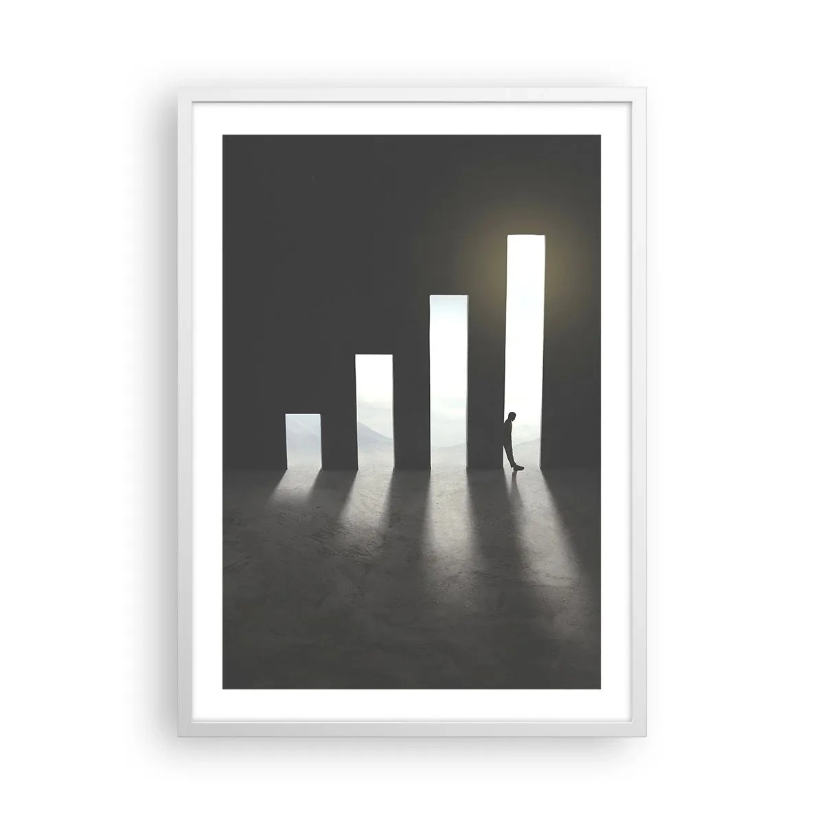Poster in einem weißen Rahmen - Erfolg – Impression - 50x70 cm