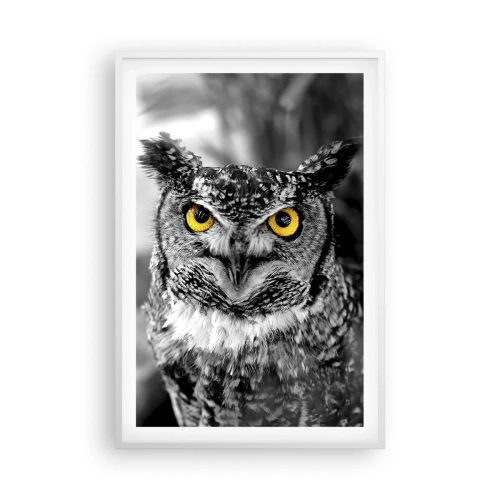 Poster in einem weißen Rahmen - Nichts wird sich verstecken - 61x91 cm