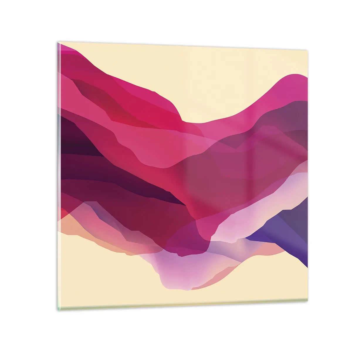 Glasbild - Bild auf glas - Lila Wellen - 40x40 cm