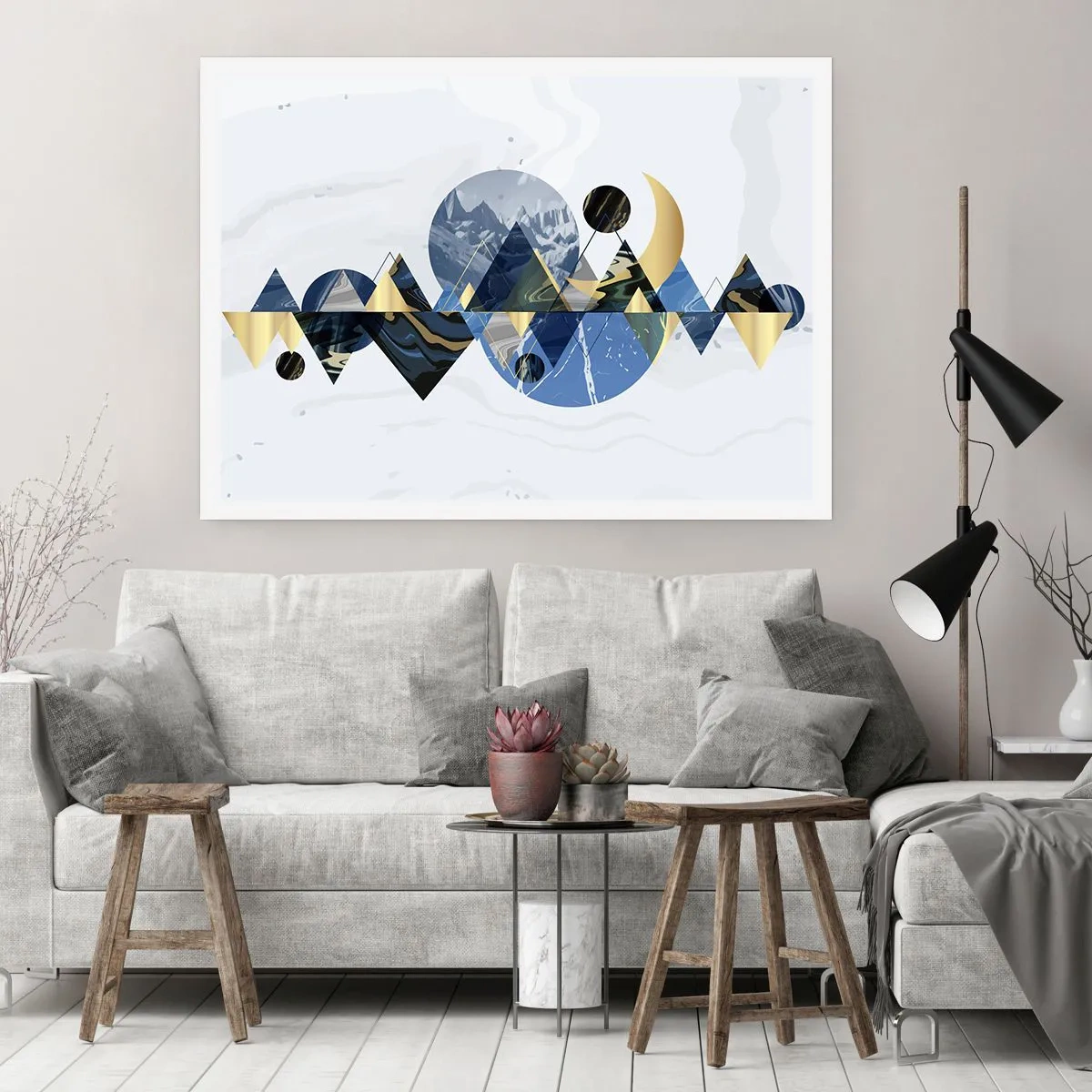 Poster - Geometrische Landschaft - 91x61 cm