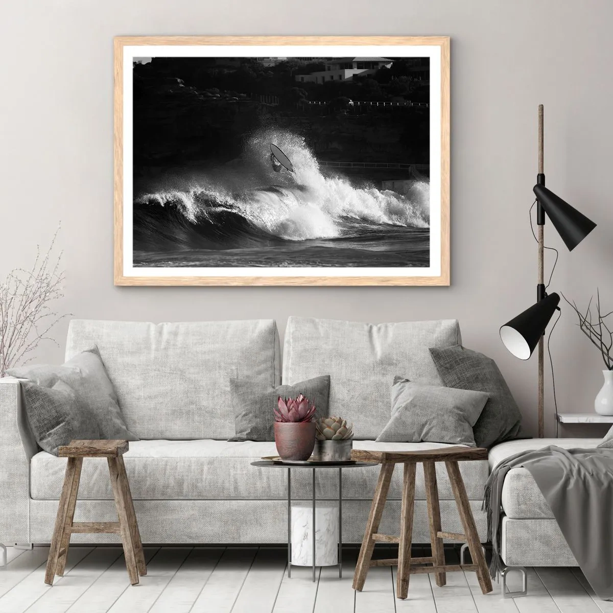 Poster in einem Rahmen aus heller Eiche - Herausforderung angenommen! - 50x40 cm