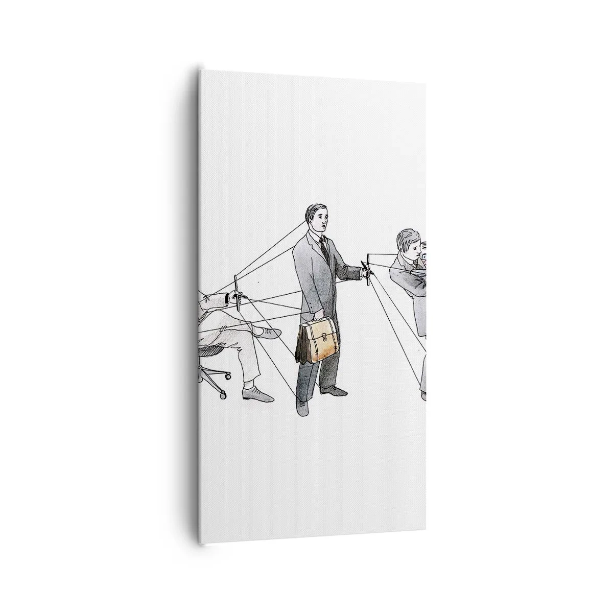 Bild auf Leinwand - Leinwandbild - Jeder hat seinen Meister - 65x120 cm