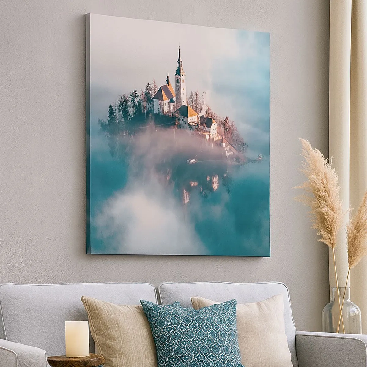 Bild auf Leinwand - Leinwandbild - Trauminsel - 30x30 cm