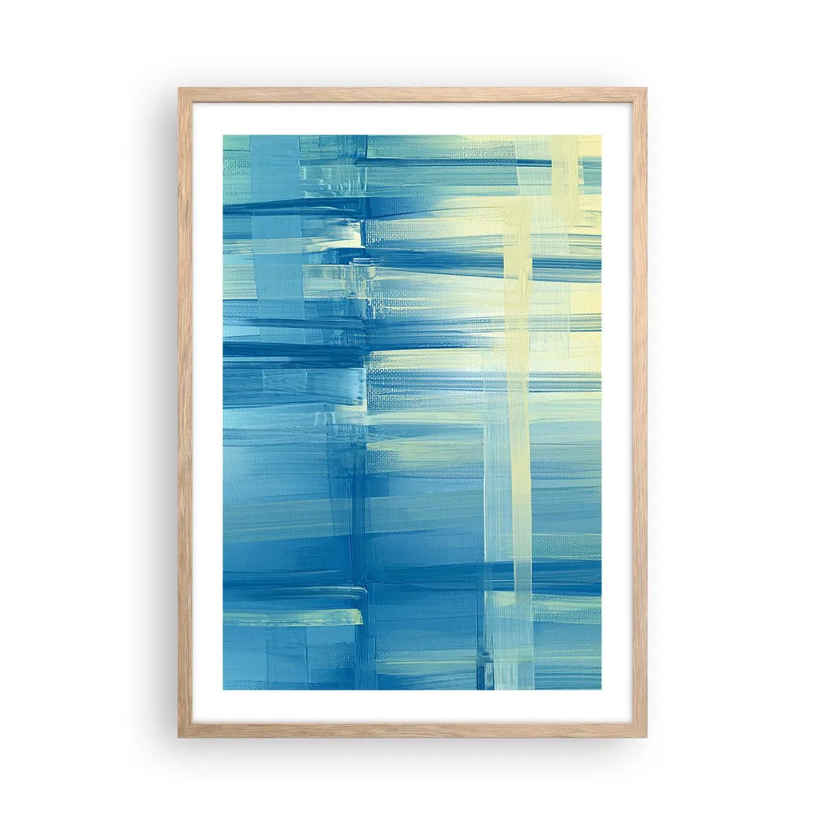 Poster in einem Rahmen aus heller Eiche - Komposition in Türkis - 50x70 cm