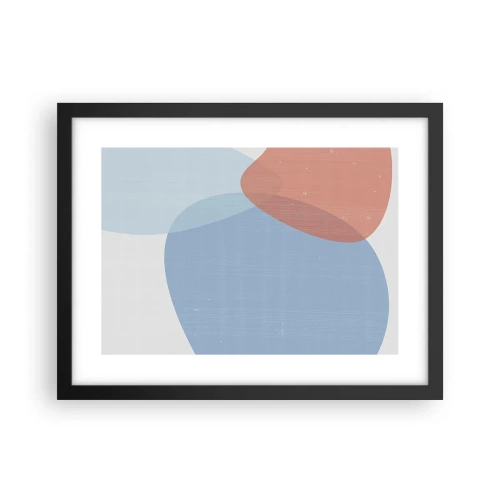 Poster in einem schwarzem Rahmen - Pastellbeziehungen - 40x30 cm