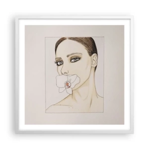 Poster in einem weißen Rahmen - Ein Symbol für Eleganz und Schönheit - 60x60 cm