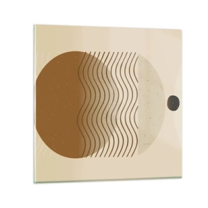 Glasbild - Bild auf glas - Zur Entstehung geometrischer Figuren - 30x30 cm
