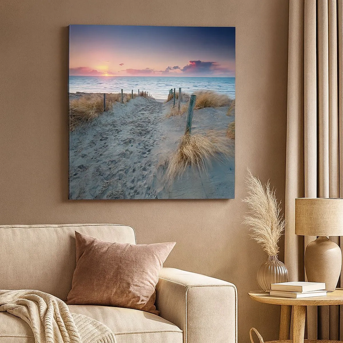 Bild auf Leinwand - Leinwandbild - Du hast einen Regenbogen aus strahlendem Licht verschüttet ... - 30x30 cm