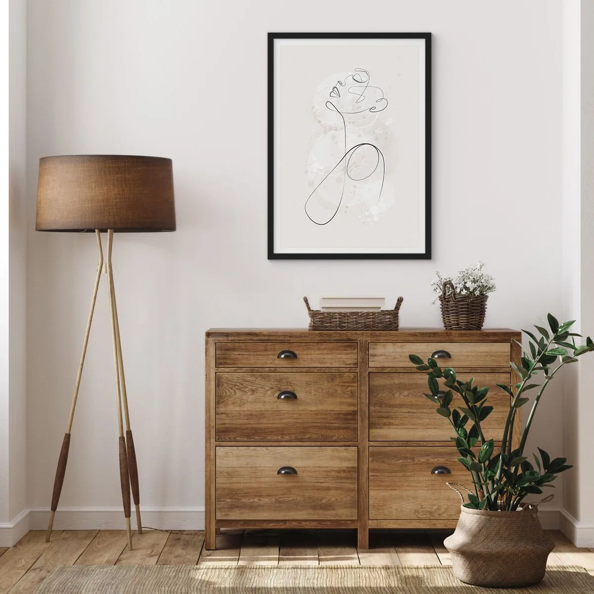 Poster in einem schwarzem Rahmen - Die Spirale der Schönheit - 30x40 cm