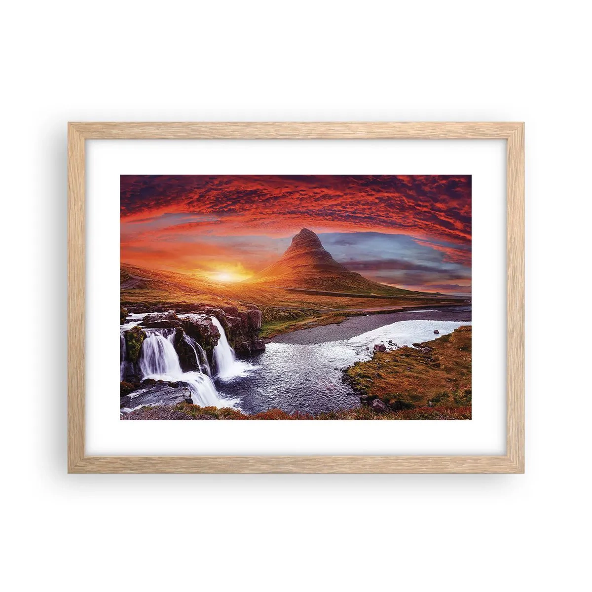 Poster in einem Rahmen aus heller Eiche - Ein Blick auf Mittelerde - 40x30 cm