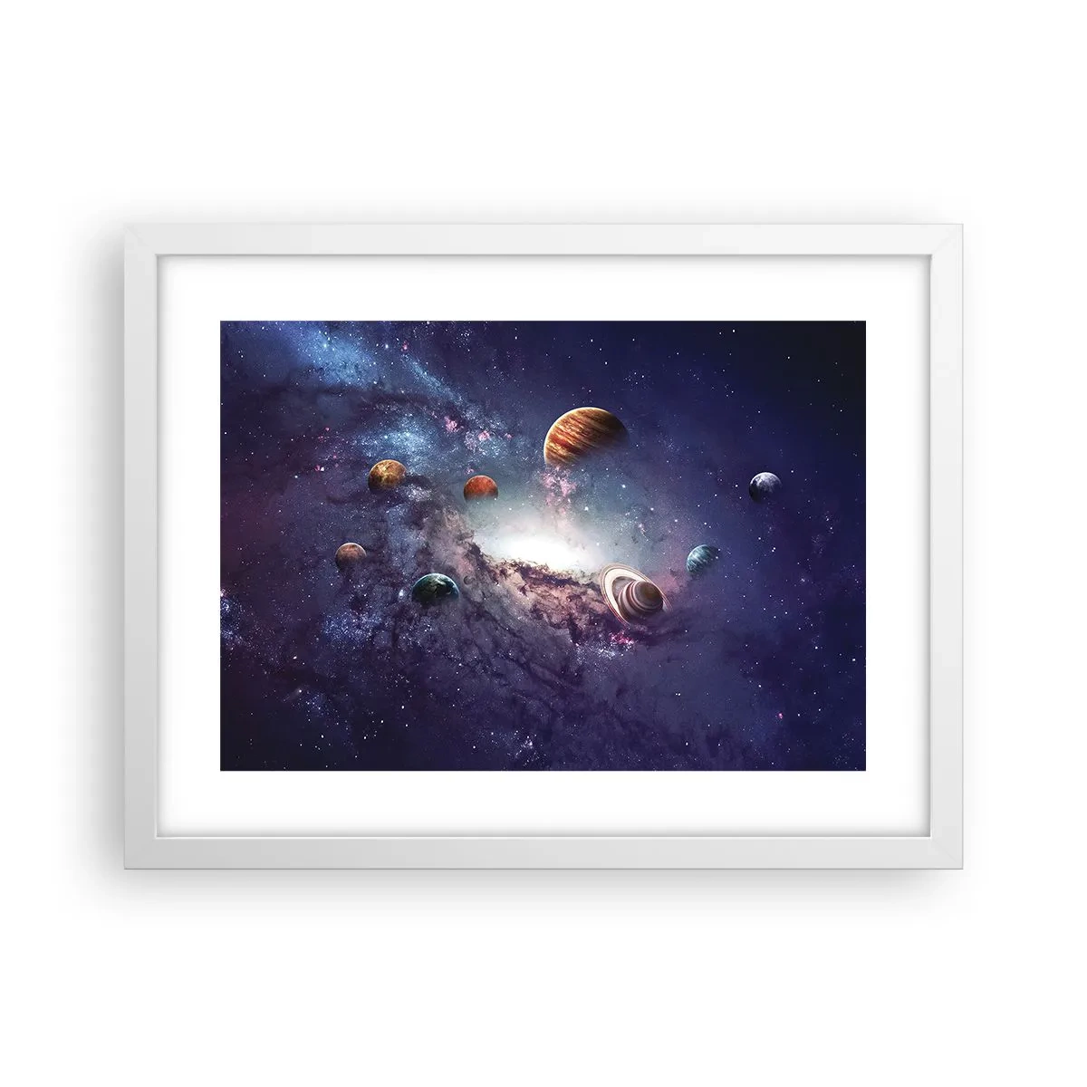 Poster in einem weißen Rahmen - Solar-Tanz-System - 40x30 cm