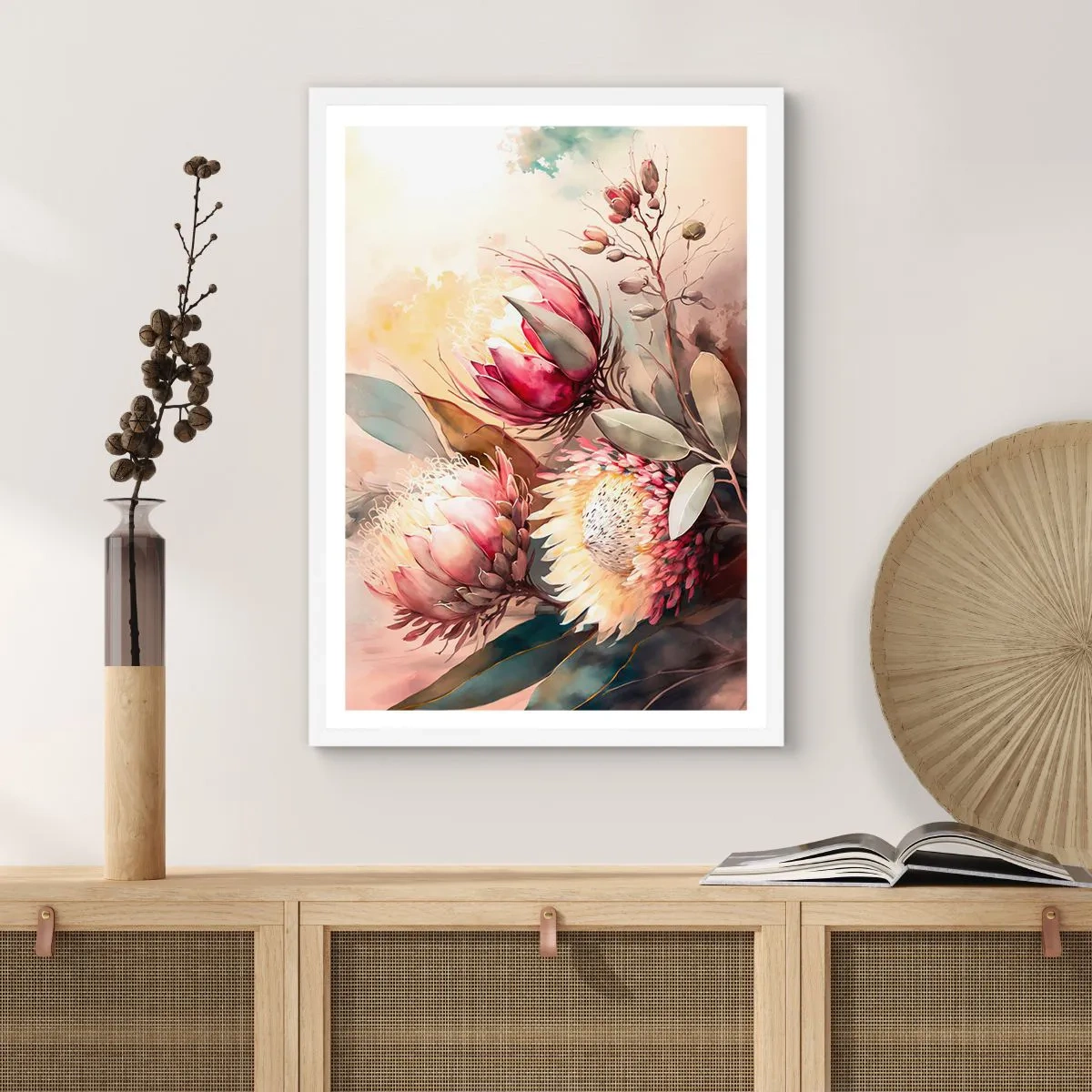 Poster in einem weißen Rahmen - Im Profil und en face - 40x50 cm