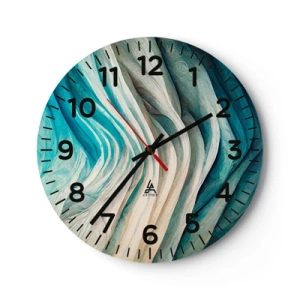 Wanduhr - Glasuhr - Blaue Unersättlichkeit - 30x30 cm