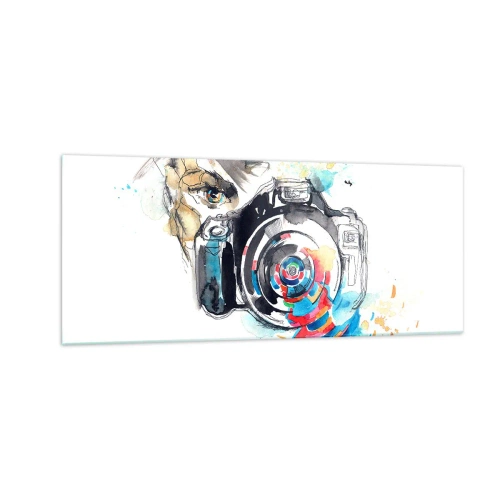 Glasbild - Bild auf glas - Im Auge der Linse - 100x40 cm