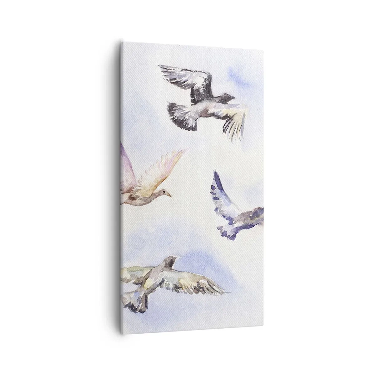 Bild auf Leinwand - Leinwandbild - Freiheit in Grau und Blau - 55x100 cm