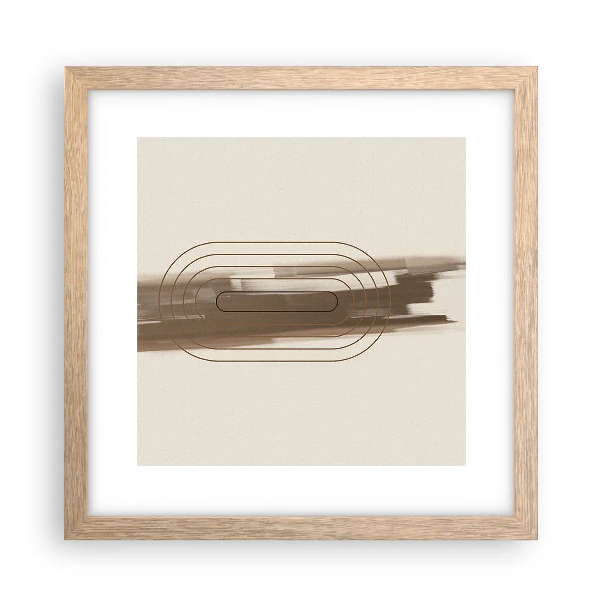 Poster in einem Rahmen aus heller Eiche - Ein Hauch von Grau - 30x30 cm