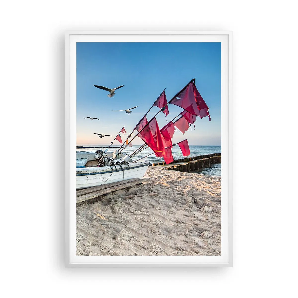 Poster in einem weißen Rahmen - Wohlverdiente Ruhe - 70x100 cm