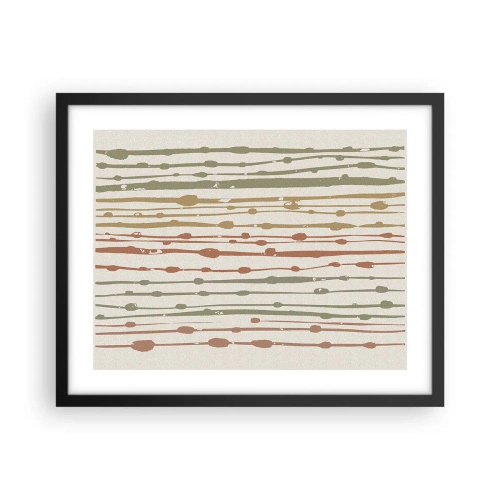 Poster in einem schwarzem Rahmen - Musikalische Notation von Farben - 50x40 cm