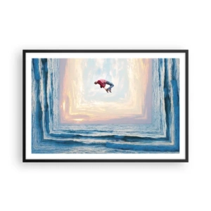 Poster in einem schwarzem Rahmen - In eine andere Dimension - 91x61 cm