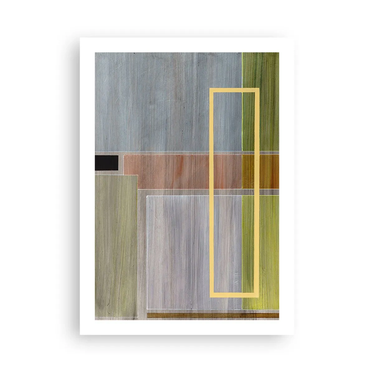 Poster - Geometrische Abstraktion in gedämpften Farben - 50x70cm - Einfach und ruhig - Moderne Wanddekoration für Wohnzimmer und Schlafzimmer ARTTOR