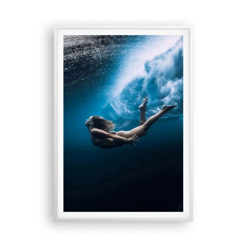 Poster in einem weißen Rahmen - Moderne Meerjungfrau - 70x100 cm