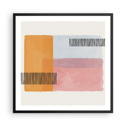 Poster in einem schwarzem Rahmen - Von Ecke zu Ecke - 60x60 cm