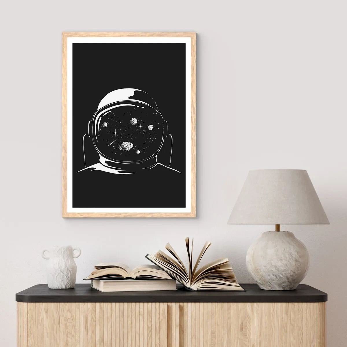 Poster in einem Rahmen aus heller Eiche - Schöne Aussicht - 30x40 cm