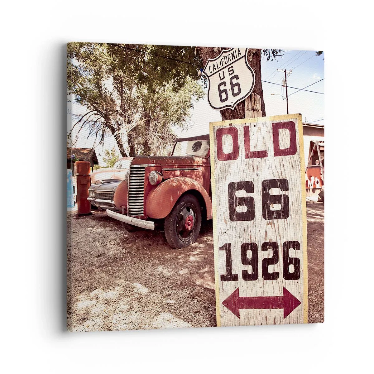 Bild auf Leinwand - Leinwandbild - Die Legende der amerikanischen Provinz - 40x40 cm