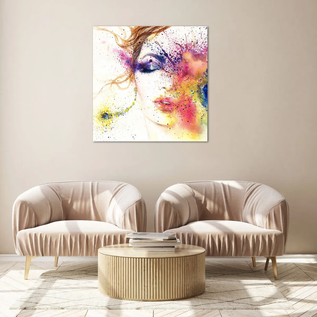 Glasbild - Bild auf glas - Regenbogenschwindel - 60x60 cm