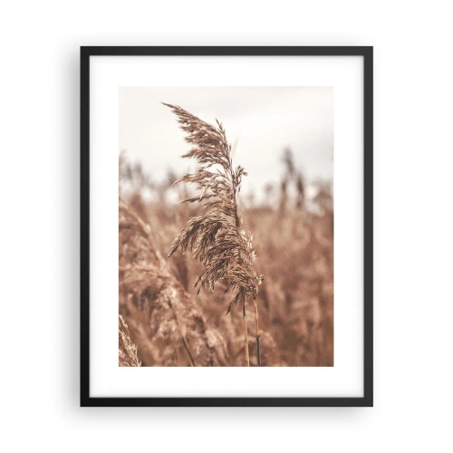 Poster in einem schwarzem Rahmen - Auf den Feldern ist es schon Herbst - 40x50 cm